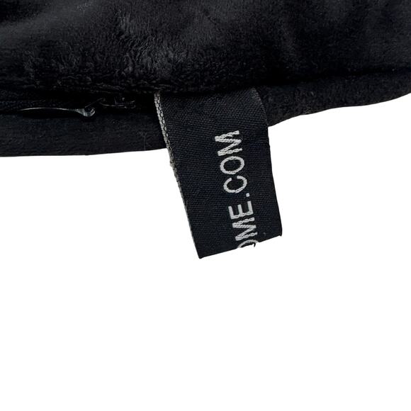 Rodeo Home Black White Textured Chic Velvet Decorative Pillow Covers Set Of Two - Picture 6 of 9